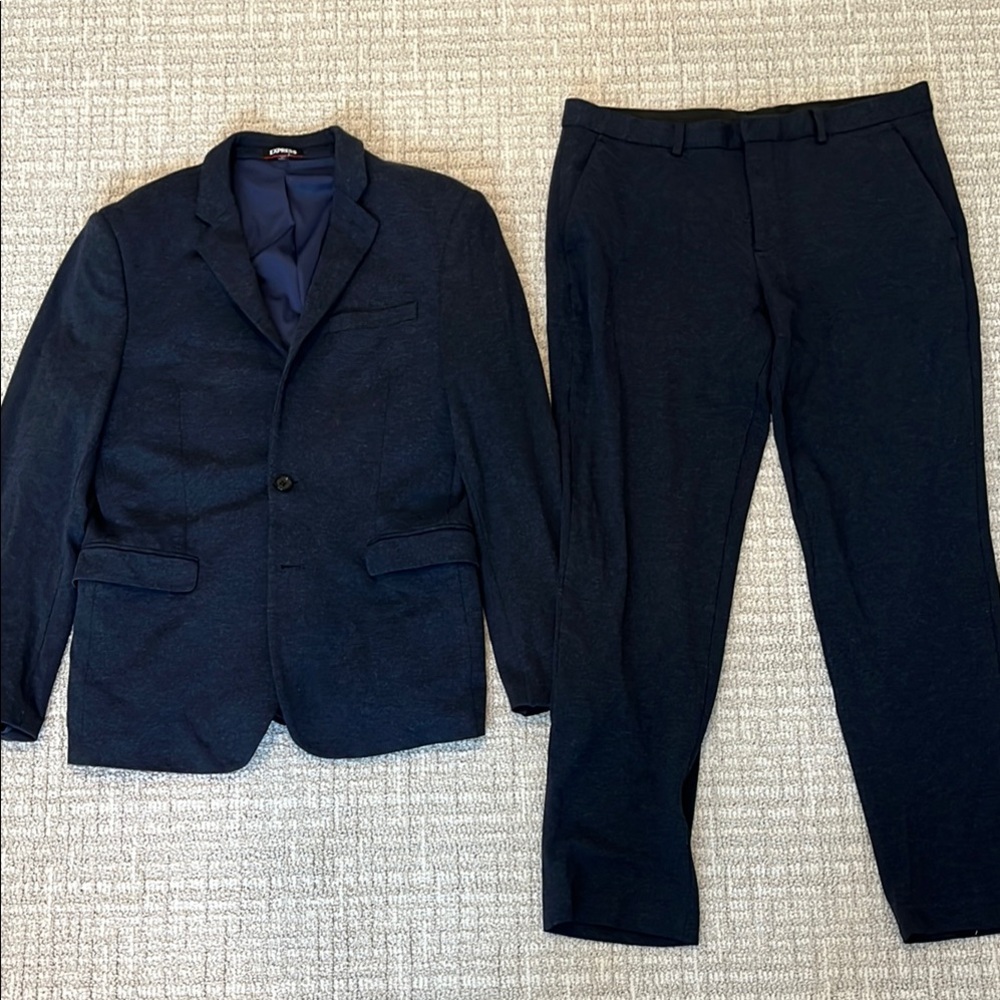 Express Blue Suit Modern Cut